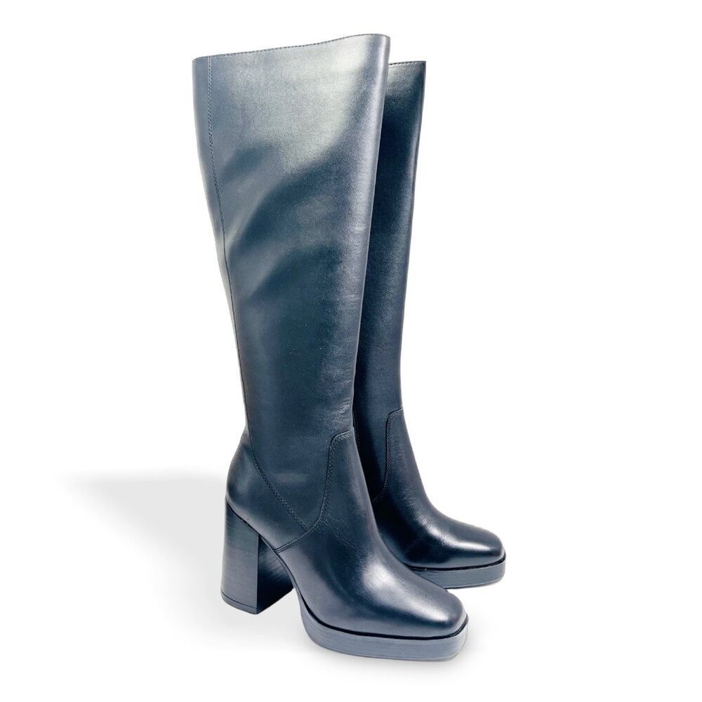 Aldo Women’s Equine Knee High Platform Boots Black Size 8